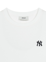 Áo Croptop MLB Women's Basic Crop Short Sleeve T-Shirt New York Yankees White