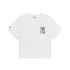 Áo Croptop MLB Women's Basic Street Logo Crop Short Sleeve T-Shirt New York Yankees White