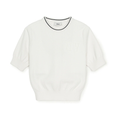 Áo Croptop MLB Women's Basic Coopers Crop Short Sleeve Knit New York Yankees Ivory