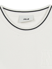 Áo Croptop MLB Women's Basic Coopers Crop Short Sleeve Knit New York Yankees Ivory