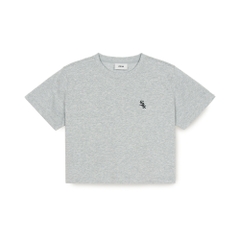 Áo Croptop MLB Women's Basic Crop Short Sleeve T-Shirt Chicago White Sox Grey