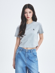 Áo Croptop MLB Women's Basic Crop Short Sleeve T-Shirt Chicago White Sox Grey