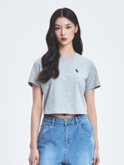 Áo Croptop MLB Women's Basic Crop Short Sleeve T-Shirt Chicago White Sox Grey