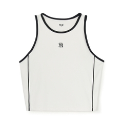 Áo Croptop MLB Women's Basic Small Logo Crop Top New York Yankees Ivory
