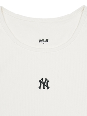 Áo Croptop MLB Women's Basic Small Logo Golf Crop Top New York Yankees Ivory