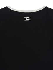 Áo Croptop MLB Women's Basic Square Neck Slim Fit Short Sleeve T-shirt LA Dodgers Black