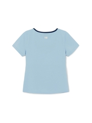 Áo Croptop MLB Women's Basic Square Neck Slim Fit Short Sleeve T-shirt LA Dodgers Blue