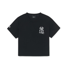 Áo Croptop MLB Women's Basic Street Logo Crop Short Sleeve T-Shirt New York Yankees Black