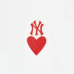 Áo Croptop MLB Korea Women's Heart New York Yankees White
