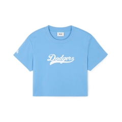 Áo Croptop MLB Korea Women's Basic Varsity Cultive LA Dodgers Blue