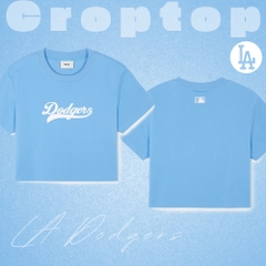 Áo Croptop MLB Korea Women's Basic Varsity Cultive LA Dodgers Blue