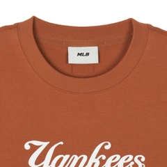 Áo Croptop MLB Korea Women's Basic Varsity Cultive New York Yankees Brown