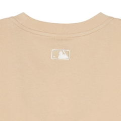 Áo Croptop MLB Korea Basic Small Logo Cleveland Guardians Beige