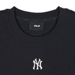 Áo Croptop MLB Korea Basic Small Logo New York Yankees Black