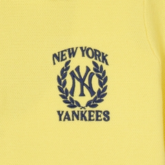 Áo Croptop MLB Korea Women's Sportive Varsity Half Zip Up New York Yankees Yellow