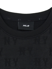 Áo Croptop MLB Women's Classic Mono Jacquard Crop Short Sleeve T-Shirt New York Yankees Black