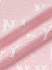 Áo Croptop MLB Women's Classic Mono Jacquard Crop Short Sleeve T-Shirt New York Yankees Pink