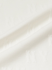 Áo Croptop MLB Women's Classic Mono Jacquard Crop Short Sleeve T-Shirt New York Yankees Ivory