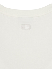 Áo Croptop MLB Women's Classic Mono Jacquard Crop Short Sleeve T-Shirt New York Yankees Ivory