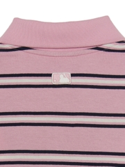 Áo Croptop MLB Women's Varsity Stripe Crop Collar T-Shirt Boston Red Sox Pink