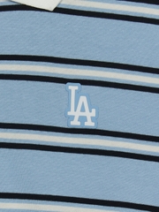 Áo Croptop MLB Women's Varsity Stripe Crop Collar T-Shirt LA Dodgers Blue