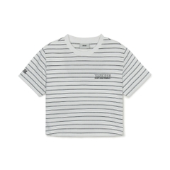 Áo Croptop MLB Women's Varsity Stripe Crop Short Sleeve T-Shirt New York Yankees White
