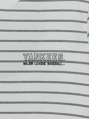 Áo Croptop MLB Women's Varsity Stripe Crop Short Sleeve T-Shirt New York Yankees White