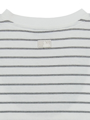 Áo Croptop MLB Women's Varsity Stripe Crop Short Sleeve T-Shirt New York Yankees White