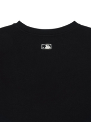 Áo Croptop MLB Women's Ribbon Graphic Slim Semi-Crop Short Sleeve T-Shirt LA Dodgers Black