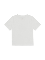Áo Croptop MLB Women's Ribbon Graphic Slim Semi-Crop Short Sleeve T-Shirt New York Yankees White