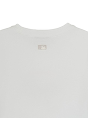 Áo Croptop MLB Women's Ribbon Graphic Slim Semi-Crop Short Sleeve T-Shirt New York Yankees White