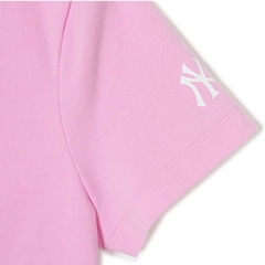 Áo Croptop MLB Women's Mono Block Slim Crop T-Shirts New York Yankees Pink