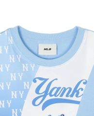 Áo Croptop MLB Women's Mono Block Slim Crop T-Shirts New York Yankees Blue