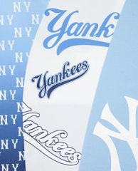 Áo Croptop MLB Women's Mono Block Slim Crop T-Shirts New York Yankees Blue