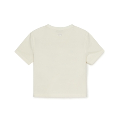 Áo Croptop MLB Women's Varsity Vintage Washed Graphic Crop Short Sleeve T-Shirt New York Yankees Cream