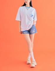 Áo Thun MLB Basic Big Logo Short Sleeve LA Dodgers Off White