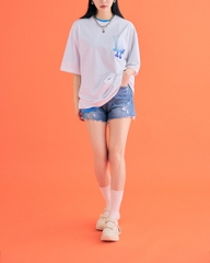 Áo Thun MLB Basic Big Logo Short Sleeve LA Dodgers Off White