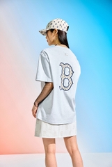 Áo Thun MLB Classic Monogram Big Logo Short Sleeve Boston Red Sox L.Melange Grey