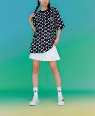 Áo Thun MLB Classic Monogram Front Panel Pattern Short Sleeve New York Yankees Black