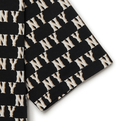 Áo Thun MLB Classic Monogram Front Panel Pattern Short Sleeve New York Yankees Black