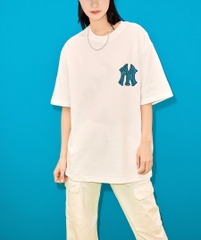Áo Thun MLB Monotive Overfit Short Sleeve New York Yankees White