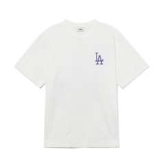 Áo Thun MLB Paisley Clipped Logo Short Sleeve LA Dodgers Off White