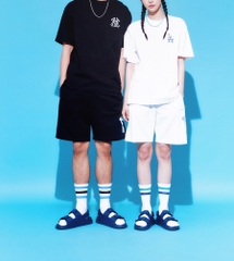 Áo Thun MLB Paisley Clipped Logo Short Sleeve LA Dodgers Off White