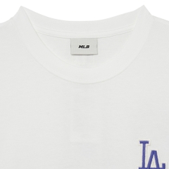 Áo Thun MLB Paisley Clipped Logo Short Sleeve LA Dodgers Off White