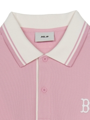 Áo Polo MLB Basic Cara Color Comfortable Fit Cara T-Shirt Boston Red Sox Pink