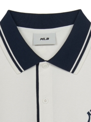 Áo Polo MLB Basic Cara Color Comfortable Fit Cara T-Shirt New York Yankees Ivory