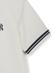 Áo Polo MLB Basic Cara Color Comfortable Fit Cara T-Shirt New York Yankees Ivory