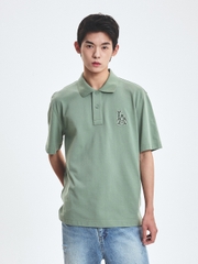 Áo Polo MLB Basic Coopers Logo Overfit Collar T-Shirt LA Angels Khaki