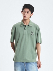 Áo Polo MLB Basic Coopers Logo Overfit Collar T-Shirt LA Angels Khaki