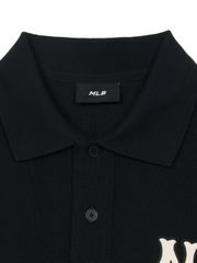 Áo Polo MLB Basic Coopers Logo Overfit Collar T-Shirt New York Yankees Black